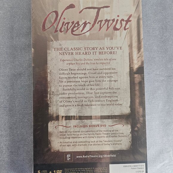 Oliver Twist by Charles Dickens Radio Theater Focus On The Family 5 Disk New - Picture 6 of 12